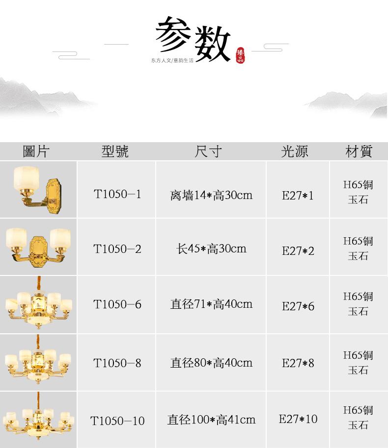 全铜玉石客厅书房餐厅复式楼新中式大堂吊灯WT-T1050/12+6玉石_宋式美学-新中式_家居照明馆_名灯在线O2O灯饰商城
